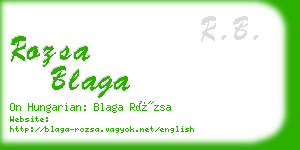 rozsa blaga business card